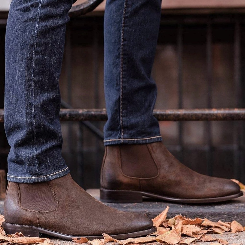 Men’s Thursday Boot Company Cavalier Dark Brown Suede Chelsea Boots